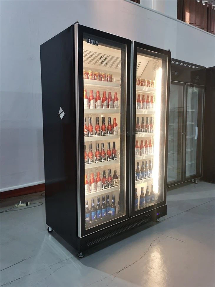 Beverage Glass Door Display Cabinet